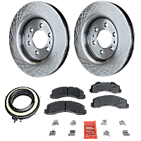 Brake Disc and Pad Kit, Plain Surface 6 Lugs