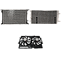 3-Piece Kit A/C Condenser, includes (1) A/C Condenser, (1) Cooling Fan Assembly and (1) Radiator, 3.2L and 3.0L Eng., 6 Cyl.