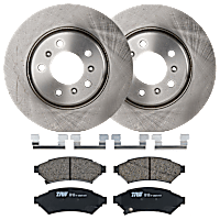 KIT-072524-230 Front Brake Disc and Pad Kit, 2-Wheel Set, Plain Surface, 5 Lugs, Ceramic, includes Brake Disc and Brake Pad Set