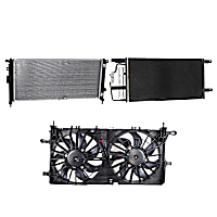 3-Piece Kit A/C Condenser, includes (1) A/C Condenser, (1) Cooling Fan Assembly and (1) Radiator, 3.9L Eng., 6 Cyl.