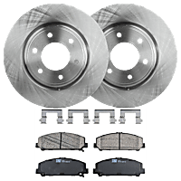 KIT-072924-2363 Front Brake Disc and Pad Kit, Plain Surface 6 Lugs Ceramic