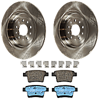 KIT-072924-2924 Rear Brake Disc and Pad Kit, Plain Surface 5 Lugs Ceramic