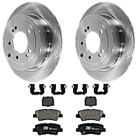 KIT-072924-3227 Rear Brake Disc and Pad Kit, Plain Surface 5 Lugs Ceramic