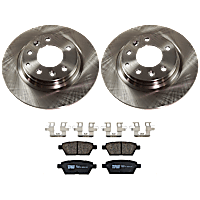 KIT-072924-3628 Rear Brake Disc and Pad Kit, Plain Surface 5 Lugs Ceramic