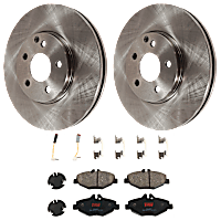 KIT-072924-3799 Front Brake Disc and Pad Kit, Plain Surface 5 Lugs Semi-metallic