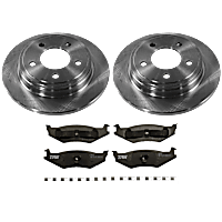 KIT-072924-796 Rear Brake Disc and Pad Kit, Plain Surface 5 Lugs Semi-metallic