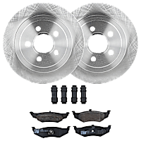 KIT-072924-815 Rear Brake Disc and Pad Kit, Plain Surface 5 Lugs Semi-metallic