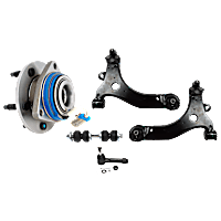 5-Piece Kit Control Arm with Sway Bar Link, Tie Rod End, and Wheel Hub