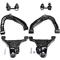 6-Piece Kit Front, Driver and Passenger Side Control Arm Kit, Includes (4) Control Arm and (2) Sway Bar Link