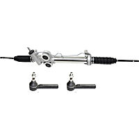 Front, Driver and Passenger Side, Outer Suspension Kit, includes Steering Rack and Tie Rod End