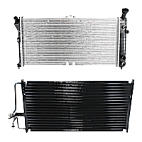 2-Piece Kit Radiator, with A/C Condenser, 3.1L/3.8L/3.4L Eng., Plastic Tank