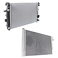 2-Piece Kit Radiator, with A/C Condenser, 1.5L/3.6L Eng., Plastic Tank