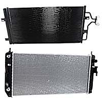 2-Piece Kit Radiator, with  A/C Condenser, 4.6L Eng., Plastic Tank