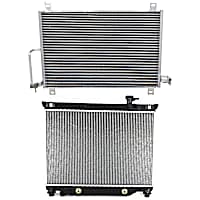 2-Piece Kit Radiator, with A/C Condenser, 4.2L Eng., Plastic Tank