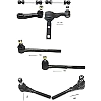8-Piece Kit Front Suspension, includes Idler Arm, Pitman Arm, Sway Bar Link, and Tie Rod End