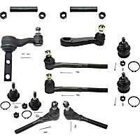 12-Piece Kit Front Suspension, includes Ball Joint, Idler Arm, Pitman Arm, Tie Rod Adjusting Sleeve, and Tie Rod End