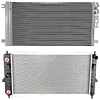 2-Piece Kit Radiator, with A/C Condenser, 2.0L/2.2L/2.4L Eng.