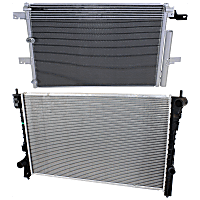 Radiator with A/C Condenser, 3.5L/3.7L Eng., Plastic Tank
