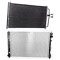2-Piece Kit Radiator, with A/C Condenser, 3.0L Eng., Plastic Tank