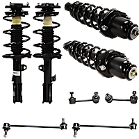 8-Piece Kit Front and Rear, Driver and Passenger Side Suspension Includes Loaded Struts and Sway Bar Links