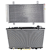 2-Piece Kit Radiator, with A/C Condenser, 3.5L Eng., Plastic Tank