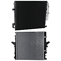 Radiator with A/C Condenser, 4.0L/4.2L/4.4L Eng., Aluminum Tank