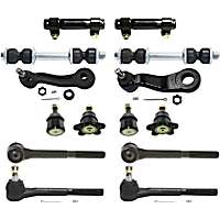 14-Piece Kit Front Suspension, includes Ball Joint, Idler Arm, Pitman Arm, Sway Bar Link, Tie Rod Adjusting Sleeve, and Tie Rod End