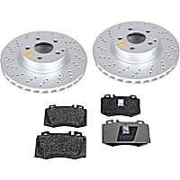 KIT-091421-136 Front Brake Disc and Pad Kit,  Brake Disc Evolution Geomet Coated High Carbon; Brake Pad Set Pro-Line Series