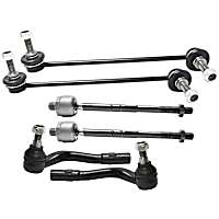6-Piece Kit Front, Driver and Passenger Side Suspension, Includes Sway Bar Link and Tie Rod End, RWD