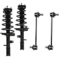 4-Piece Kit Rear, Driver and Passenger Side Suspension Includes Loaded Struts and Sway Bar Links, AWD