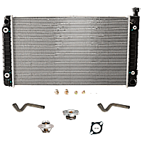 6-Piece Kit Radiator with Radiator Cap, Radiator Hose, Thermostat, and Thermostat Gasket, 5.7L Engine, 28 in. Core Width, with Engine Oil Cooler