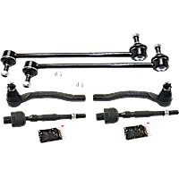 6-Piece Kit Front, Driver and Passenger Side Suspension, includes Sway Bar Link and Tie Rod End