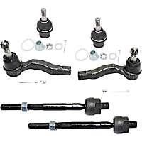 6-Piece Kit Front, Driver and Passenger Side Suspension, includes Ball Joint and Tie Rod End