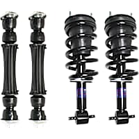 4-Piece Kit Front, Driver and Passenger Side Suspension with Loaded Struts and Sway Bar Links