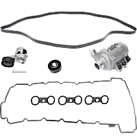 5-Piece Kit Timing Belt, includes Drive Belt, Timing Belt Idler Pulley, Timing Belt Tensioner, Valve Cover Gasket, and Water Pump