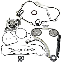 4-Piece Kit Timing Chain, includes Timing Cover Gasket, Valve Cover Gasket, and Water Pump