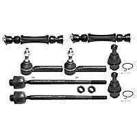 8-Piece Kit Front, Driver and Passenger Side Suspension, includes Ball Joint, Sway Bar Link, and Tie Rod End