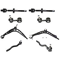 8-Piece Kit Front, Driver and Passenger Side Suspension, includes Control Arm, Sway Bar Link, and Tie Rod End