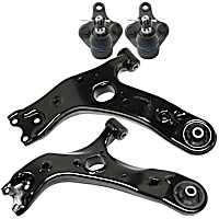 4-Piece Kit Front, Driver and Passenger Side, Lower Control Arm Kit, Includes (2) Ball Joint and (2) Control Arm
