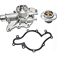 Water Pump Kit, 5.0 Liter Engine, With Gasket, includes Thermostat
