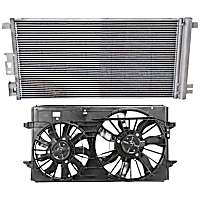 2-Piece Kit Radiator Fan, Dual fan, Includes (1) A/C Condenser