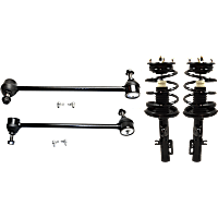 4-Piece Kit Front, Driver and Passenger Side Suspension Kit, Includes (2) Shock Absorber and Strut Assembly and (2) Sway Bar Link