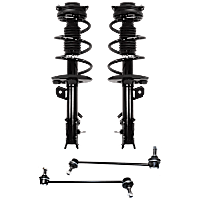 4-Piece Kit Front, Driver and Passenger Side Suspension Kit, Includes (2) Shock Absorber and Strut Assembly and (2) Sway Bar Link