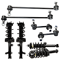 8-Piece Kit Front and Rear Suspension Kit, Includes (4) Shock Absorber and Strut Assembly and (4) Sway Bar Link