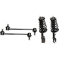 4-Piece Kit Rear Suspension Kit, Includes (2) Shock Absorber and Strut Assembly and (2) Sway Bar Link
