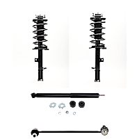 6-Piece Kit Front Suspension Kit, Includes (2) Loaded Strut, (2) Shock Absorber, and (2) Sway Bar Link