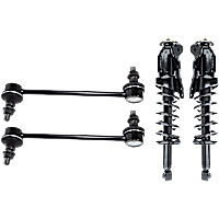 4-Piece Kit Rear Suspension Kit, Includes (2) Shock Absorber and Strut Assembly and (2) Sway Bar Link