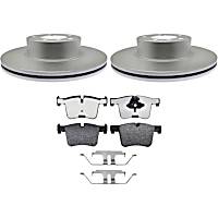 KIT-210513-936 Front Brake Disc and Pad Kit, Plain Surface 5 Lugs Hybrid (Ceramic and Semi-Metallic) Element3 EHT Series