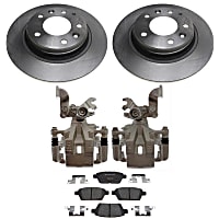 KIT-210516-246 Rear Brake Disc and Caliper Kit, Natural, Ceramic, 5 Lugs, R-Line Series