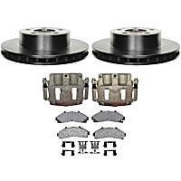 KIT-210516-365 Front Brake Disc and Caliper Kit, Natural, Semi-Metallic, 5 Lugs, R-Line Series
